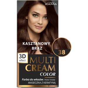 Joanna Multi Cream Color farba do włosów, nr 38 Kasztanowy Brąz 1 szt.