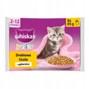 Whiskas Junior Drobiowa Uczta mokra karma 8x85 g