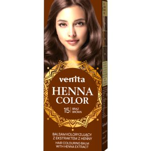 Venita Henna Color balsam do włosów, koloryzujący, z ekstraktem z henny, nr 15 Brąz 75 ml