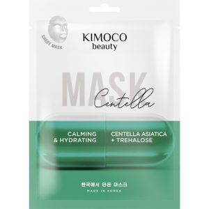 Kimoco Beauty maska w płachcie z ekstraktem z wąkroty azjatyckiej i trehaloza , kojąco-nawilżająca 23 ml