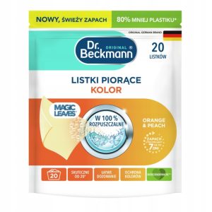 VAT: 23%  Dr. Beckmann Magic Leaves Listki do prania kolorowego Kwiatowa Świeżość – 20 sztuk