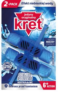 KRET Color Power Arctic Water kostka do WC barwiąca wodę 2 &times; 40 g