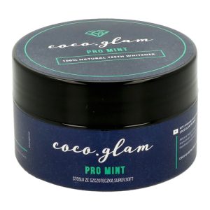 COCO GLAM Pro Mint proszek do wybielania zęb&oacute;w, z aktywnym węgielem i glinką bentonitową 30 g