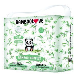 Bamboolove pieluszki jednorazowe, z włóknem bambusowym, 6-11kg, rozm. M 24 szt.
