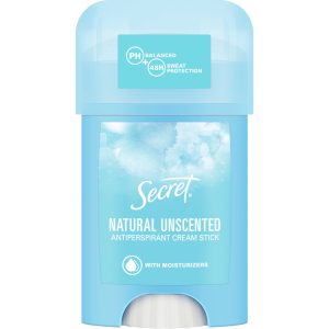 Secret Natural Unscented antyperspirant w sztyfcie, kremowy, dla kobiet, 48h, bezzapachowy 40 ml